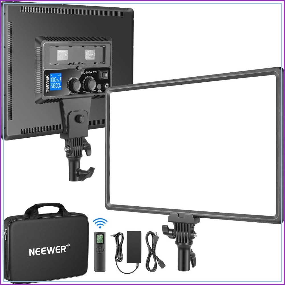 Video Light Panel Led - 45W 4800Lux Dimmable Bi-Color LED Video