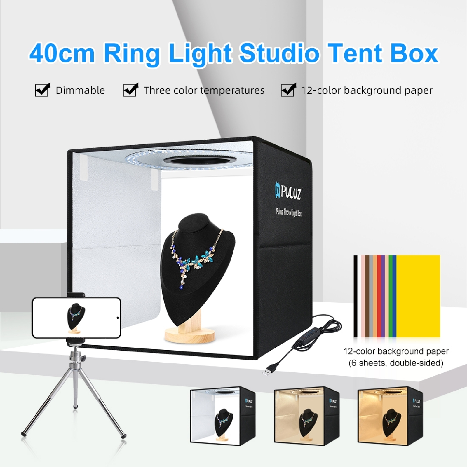 PULUZ 40cm Folding Portable Ri - Photography Lighting For Products 리뷰 및 가격