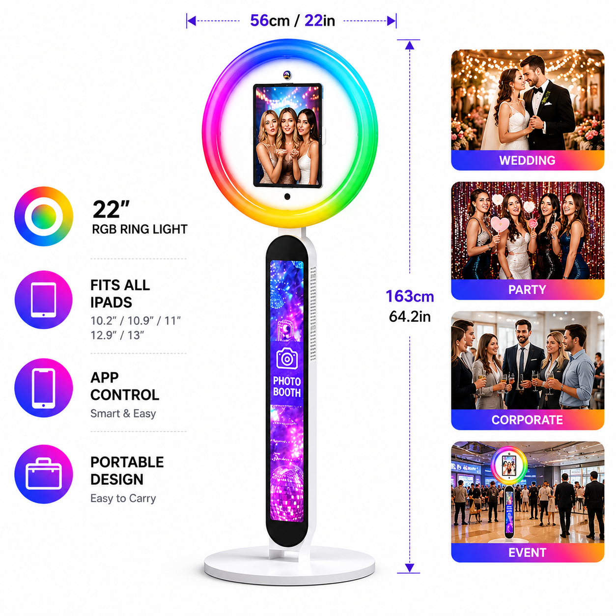 Portable iPad Photo Booth Stan - Photography Lighting Kit Rental 리뷰 및 가격