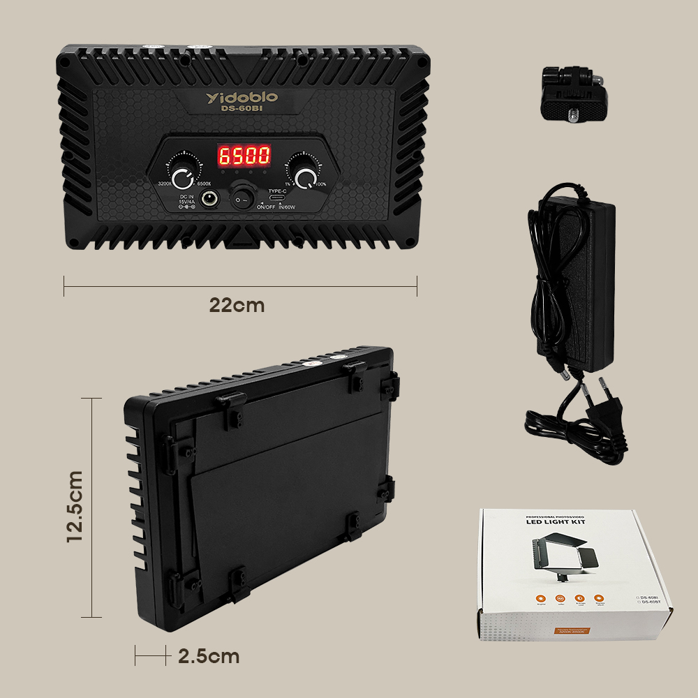 Portable Video Light DS60BI Ph - Video Light Panel Led 리뷰 및 가격