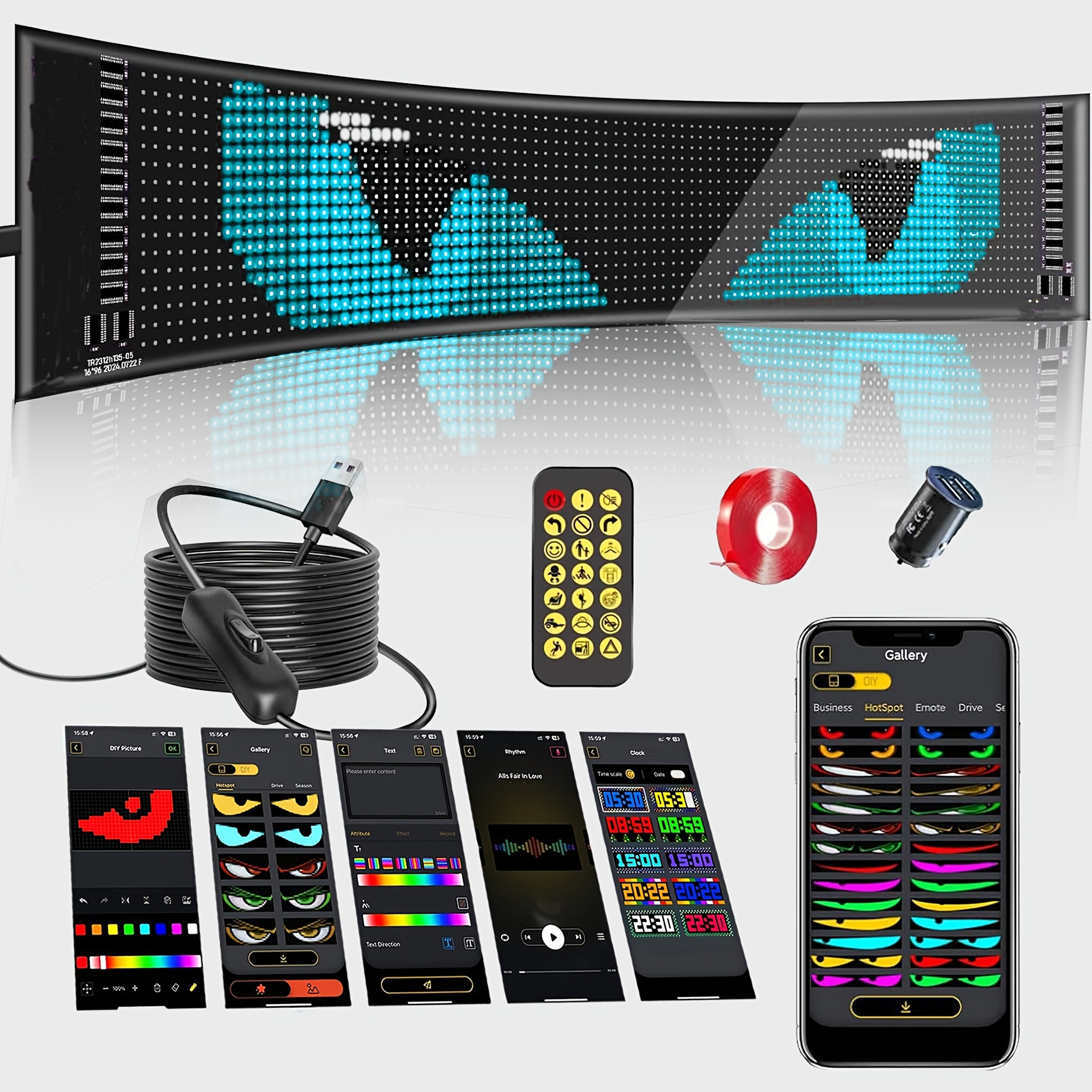 Smart Car LED Display Programm - Video Light Panel Led 리뷰 및 가격