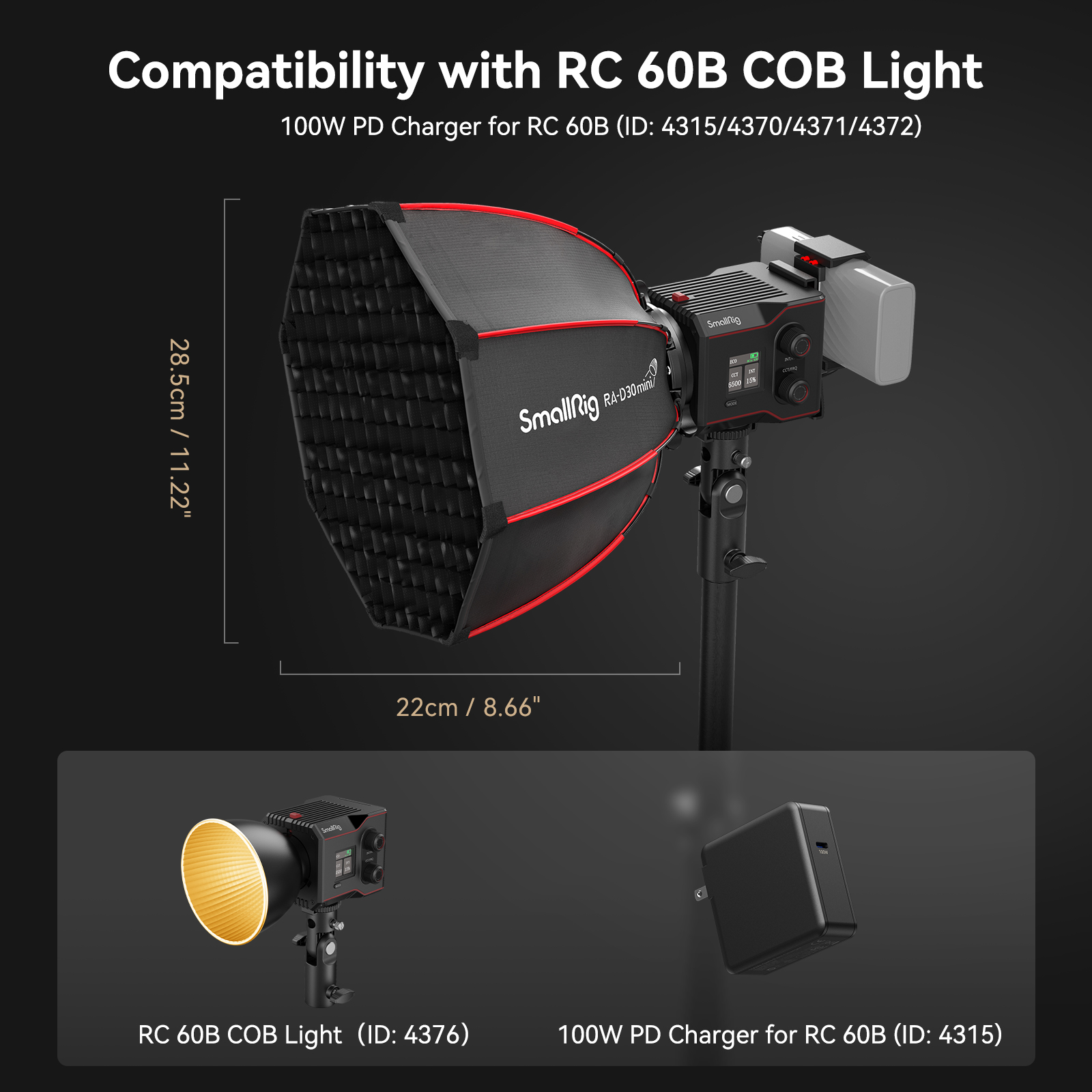 SmallRig RC 60B COB Mini Parab - Photography Lighting Professional 리뷰 및 가격