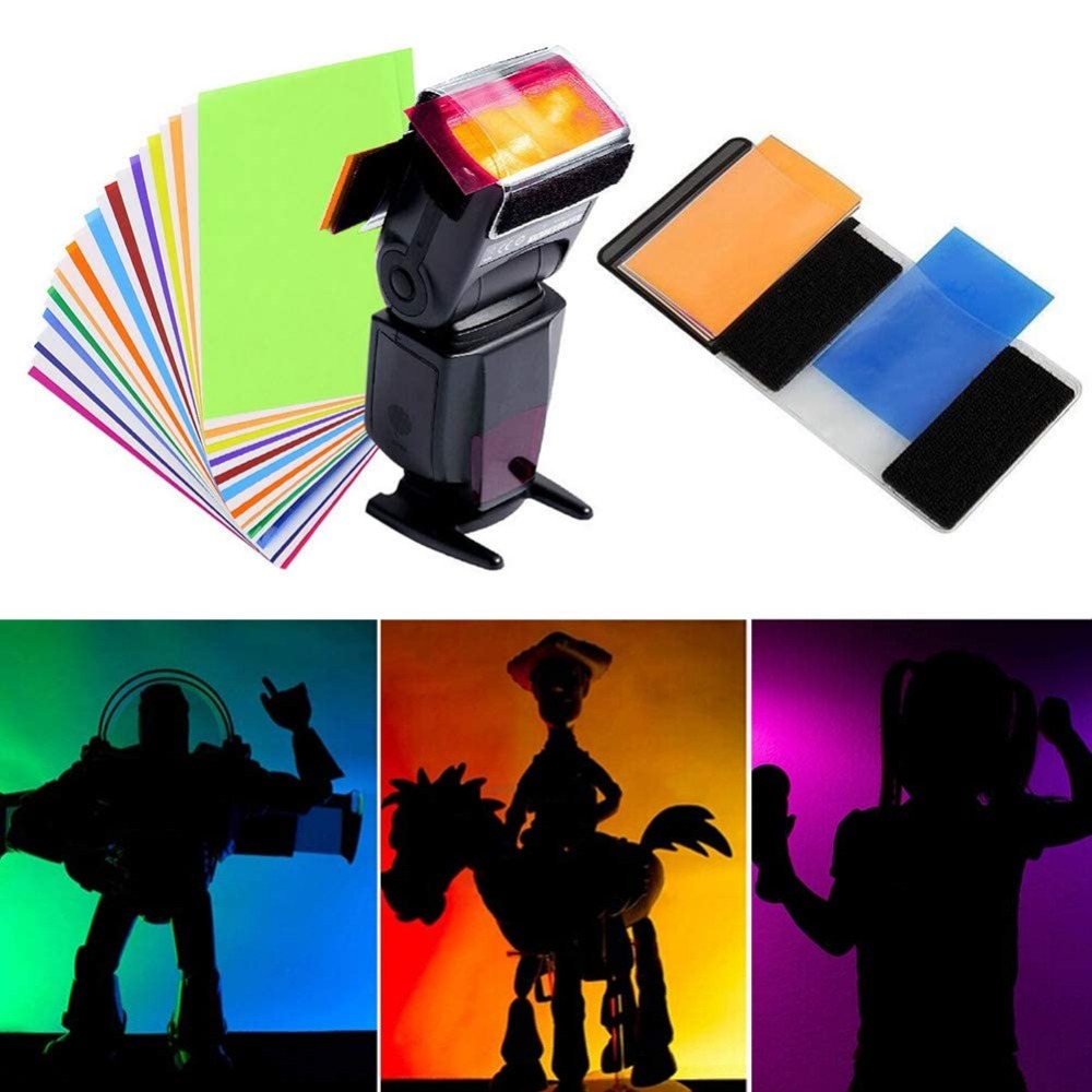 12 Colors Camera Flash Gels Li - Photography Lighting For Products 리뷰 및 가격