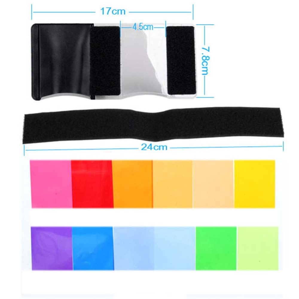 12 Colors Camera Flash Gels Li - Photography Lighting For Products 리뷰 및 가격