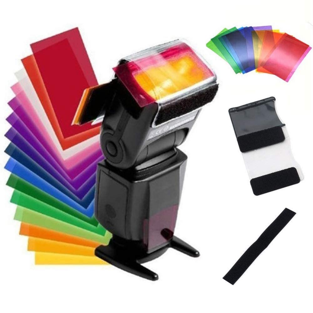 12 Colors Camera Flash Gels Li - Photography Lighting For Products 리뷰 및 가격