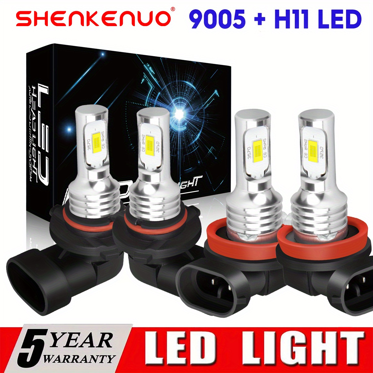 4pcs 9005+H11 36000LM 6000K Br - V Mount Battery 리뷰 및 가격