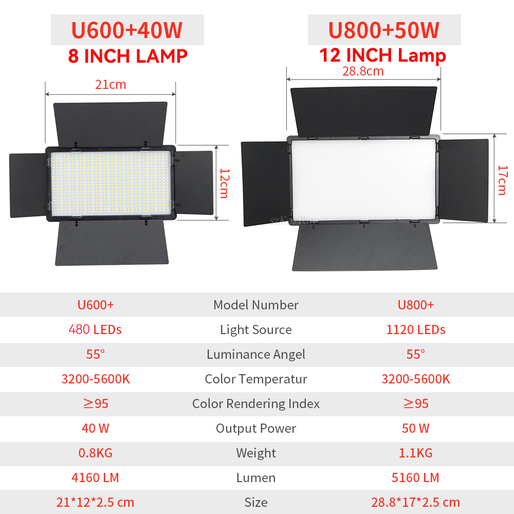 U800 U600 LED Photo Studio Vid - Video Light Panel Led 리뷰 및 가격